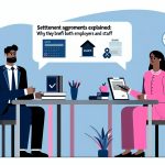Illustration representing settlement agreements explained: why they benefit both employers and staff